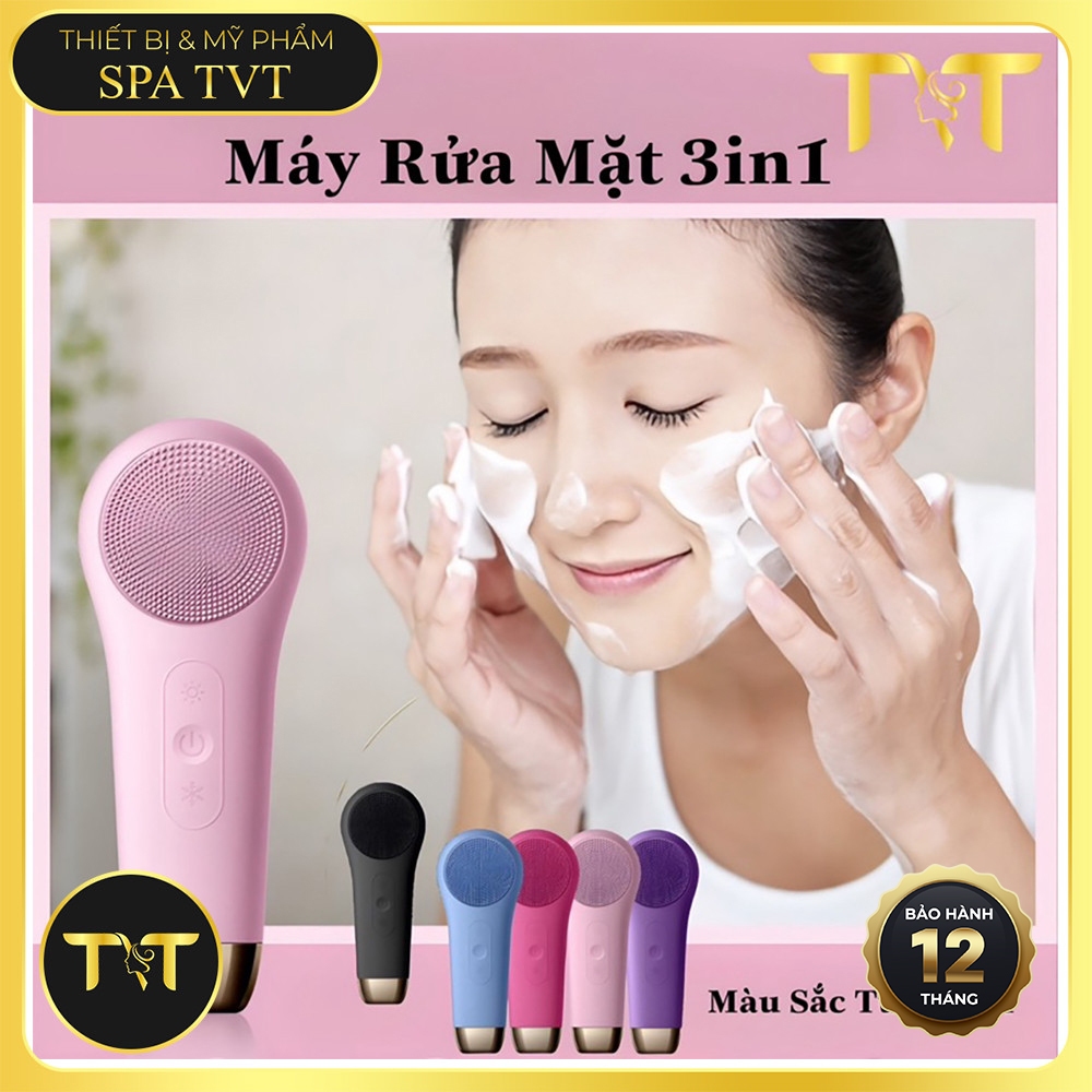 [ BH 12 Tháng ] MÁY RỬA MẶT , ĐIỆN DI TINH CHẤT KÈM RUNG ( 3 IN 1)