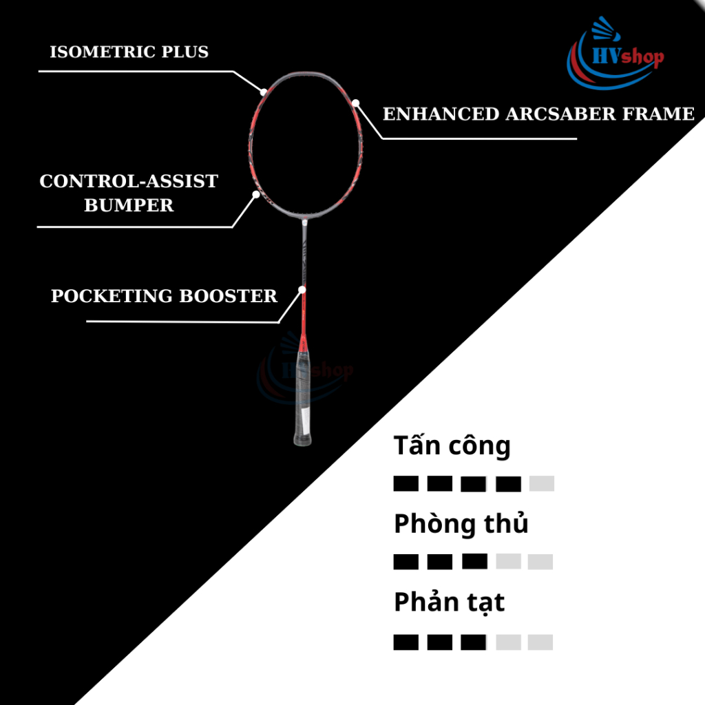 Vợt cầu lông Yonex Arcsaber 11 Tour chính hãng, KHUNG CHƯA CĂNG, quà tặng hấp dẫn - HVShop