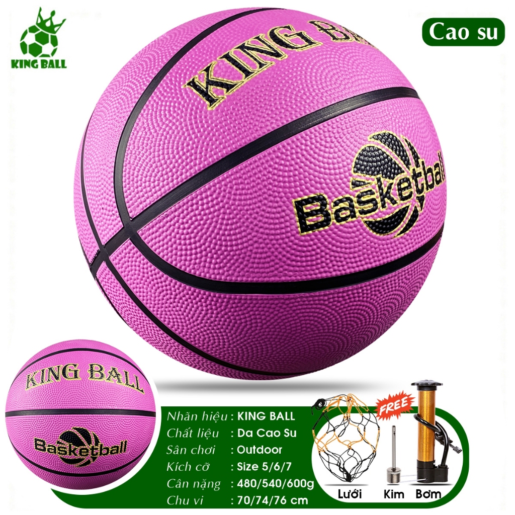 Bóng Rổ Da Cao Su Chính Hãng King Ball Banh Bóng Rổ Trẻ Em Size Số 5 6 ...