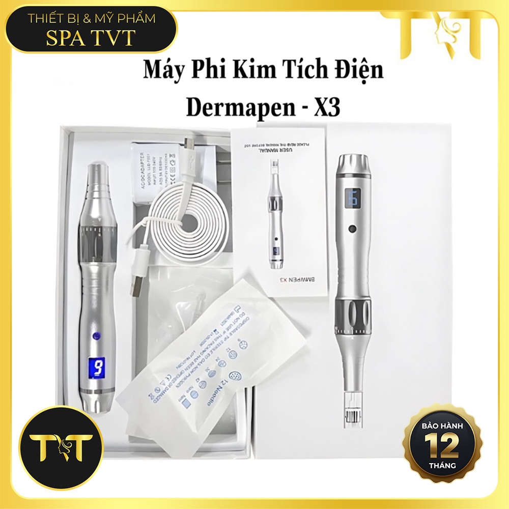 DERMAPEN X3 DÙNG KIM XOÁY – BÚT PHI KIM TÍCH ĐIỆN HỖ TRỢ MỜ THÂM, GIẢM SẸO RỖ, CĂNG BÓNG DA
