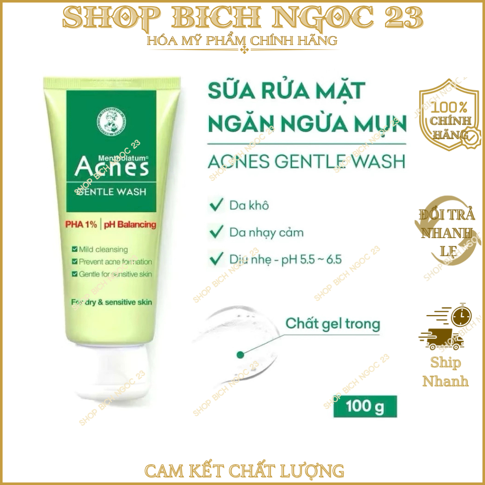 Sữa Rửa Mặt Acnes Ngừa Mụn Kháng Khuẩn 100g