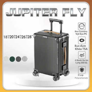 JUPITER FLY Luggage vali kéo cao cấp vali size 18/20/24/26/28 vali khung nhôm valy vali du lịch