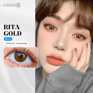 Kính áp tròng khoá ẩm 1 Ngày Màu Nâu Vàng CARASE, Lens RITA GOLD