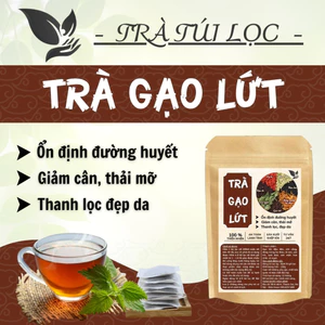 HÒA BÌNH ORGANIC -Trà Túi Lọc Gạo Lứt Ngũ Vị- Thanh nhiệt, Thanh lọc, Giảm cân - Bịch 50 lọc