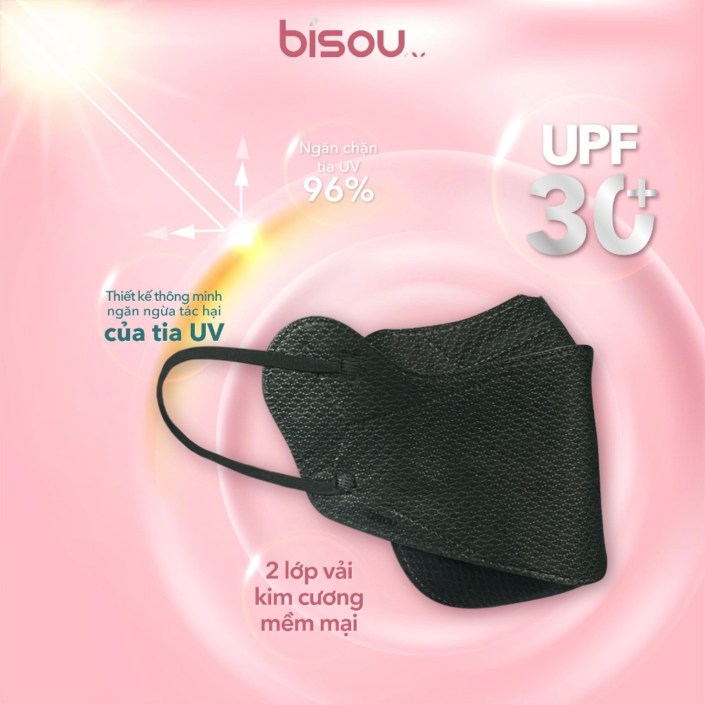 [NEW] Túi 10 cái Khẩu Trang Chống Nắng KF30+ chống tia UV 96% màu Trắng hiệu BISOU