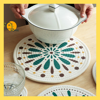 Tấm Lót Ly, Nồi Phong CÁch Bắc Âu - Miếng Lót Vải Cotton Decor Bàn Ăn Hoa Văn Phong Cách Bắc Âu