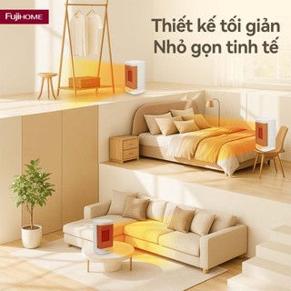 Máy sưởi gốm mini Fujihome FH600 –Sưởi ấm nhanh, an toàn, tiết kiệm điện cho phòng nhỏ - BH 24 tháng