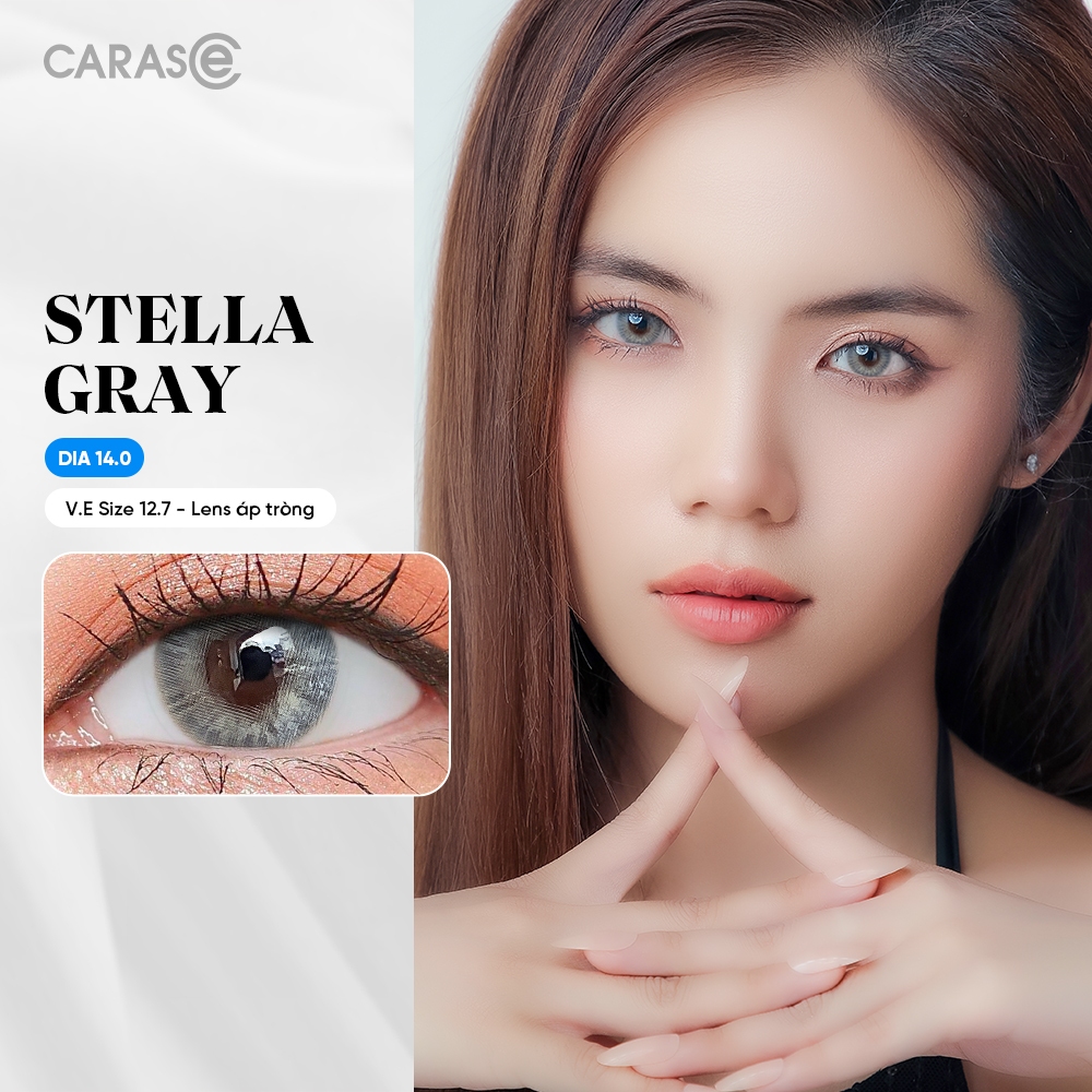 [1 chiếc] Kính áp tròng khoá ẩm 10H 3 tháng màu S Stella Gray, S Xania Brown, S Xania Gray (Lens cận Outlet) -