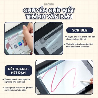 [2026] Bút cảm ứng BerPencil Pro M4/Air6 dành cho iPad - Chống chạm nhầm, scribble, sạc nam châm thế hệ mới by MèoBer