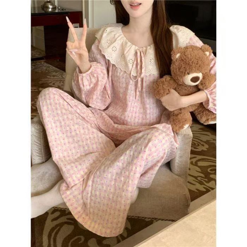 Bộ Ngủ Nữ Cổ Tròn Form Rộng Dễ Thương, Vải Mềm Mịn Thoáng Mát – 7 Mẫu Họa Tiết, Size M→2XL