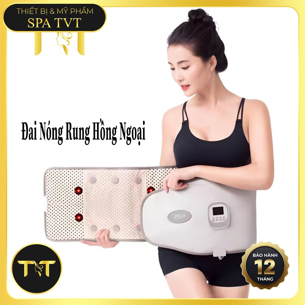 [BH 12 Tháng] Đai Quấn Giảm Béo Nóng Rung Hồng Ngoại HY 071-71, Massage Bụng Eo Lưng 6 Chế Độ