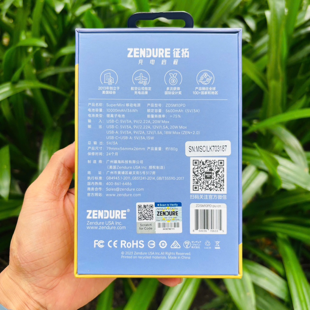 Sạc dự phòng ZENDURE SuperMini 10.000mAh