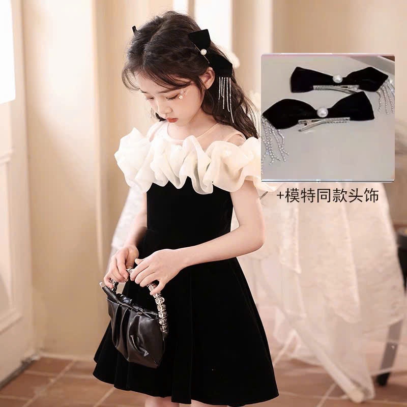 Đầm bé gái trễ vai bánh bèo phong cách tiểu thư sang trọng,cho bé gái và mẹ bé từ 13-56kg