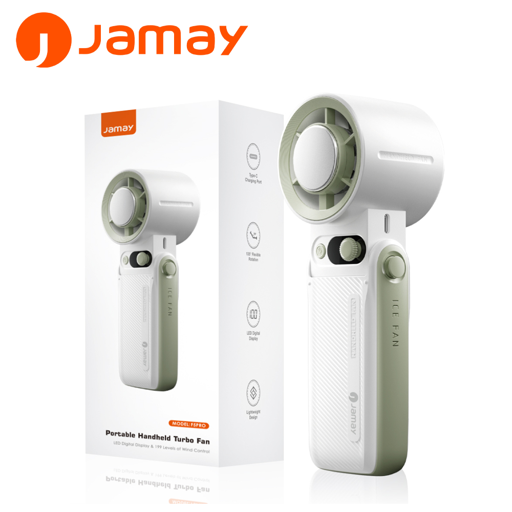 JAMAY Quạt cầm tay băng lạnh có Sò lạnh quạt Turbo 199 tốc độ gió	Pin lớn có thể sạc lại không ồn làm mát F5PRO C | BigBuy360 - bigbuy360.vn