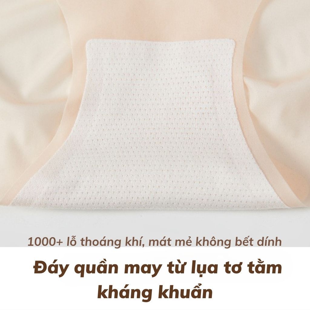 Quần lót nữ cao cấp su thạch mỏng nhẹ mát đáy ép thoáng khí co giãn linh hoạt thoải mái LANIXA L166
