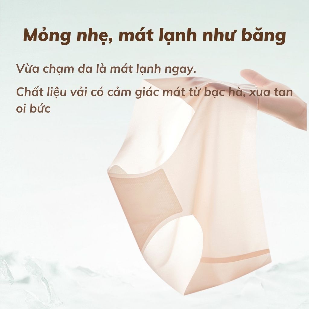 Quần lót nữ cao cấp su thạch mỏng nhẹ mát đáy ép thoáng khí co giãn linh hoạt thoải mái LANIXA L166