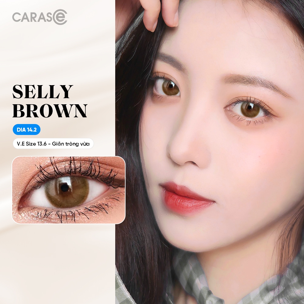 [1 chiếc] Kính áp tròng khoá ẩm 10H 3 tháng màu S Russ Gray, S Selly Brown, S Selly Choco (Lens cận Outlet) -