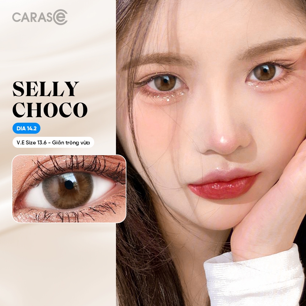 [1 chiếc] Kính áp tròng khoá ẩm 10H 3 tháng màu S Russ Gray, S Selly Brown, S Selly Choco (Lens cận Outlet) -