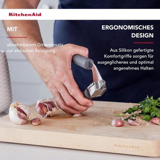 Dụng cụ kẹp tỏi Kitchenaid , chất liệu thép không gỉ chắc chắn, dễ dàng kẹp ép triệt để GermanySnT HCM