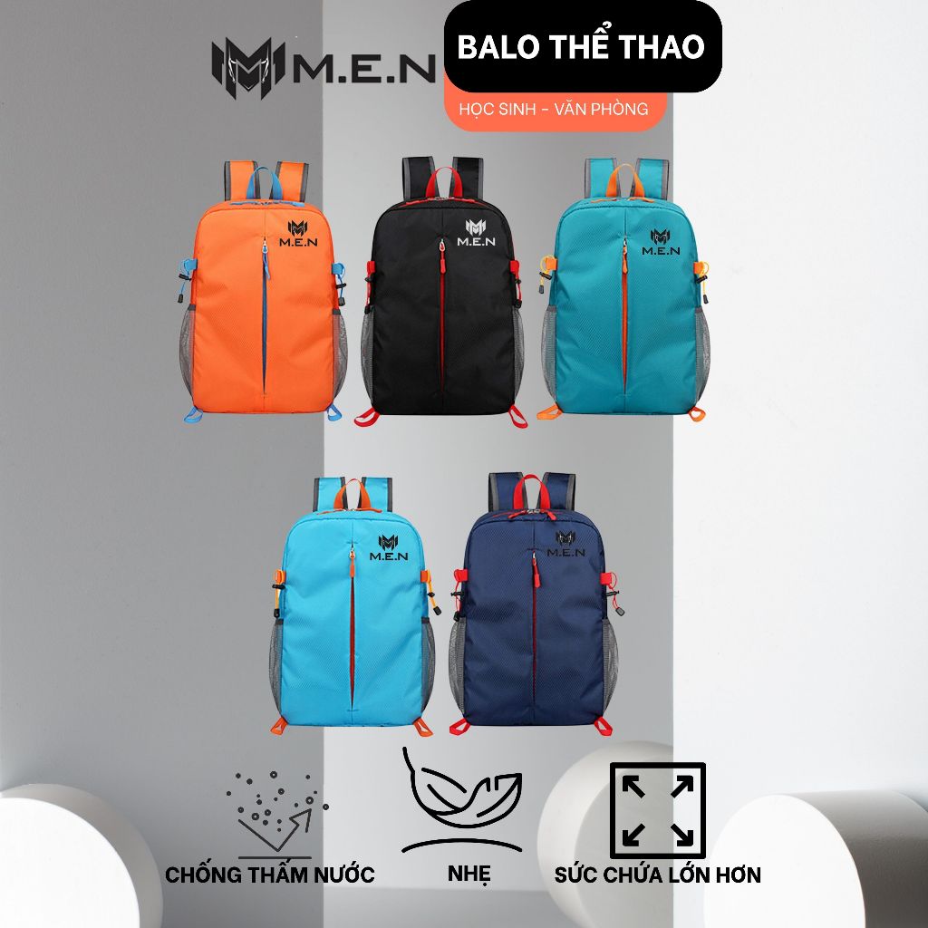 Balo xếp gọn Vanea 44cm có túi 3 chiều, nhiều màu sắc & chống thấm nước M.E.N [CLIP GỐC]