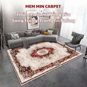 Thảm Panama Lông Cừu Cao Cấp 2mx3m-MemMinCarpet Họa tiết sang chảnh, làm cho căn nhà thêm trang trọng,lịch sự - THP45