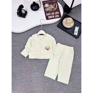 Pijama dài tay cho bé trai bé gái, đồ ngủ bé trai bé gái chất nỉ lông dày dặn 8-30kg