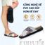 Dép đế trấu CORVIN CREST quai chéo da Microfiber khóa kim loại đế đệm cao su form công thái học mặt lót da chống thấm