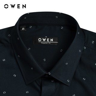 Owen - Áo sơ mi dài tay Regular Fit AR255018DT màu Xanh tím than chất liệu Bamboo poly