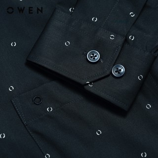 Owen - Áo sơ mi dài tay Regular Fit AR255018DT màu Xanh tím than chất liệu Bamboo poly