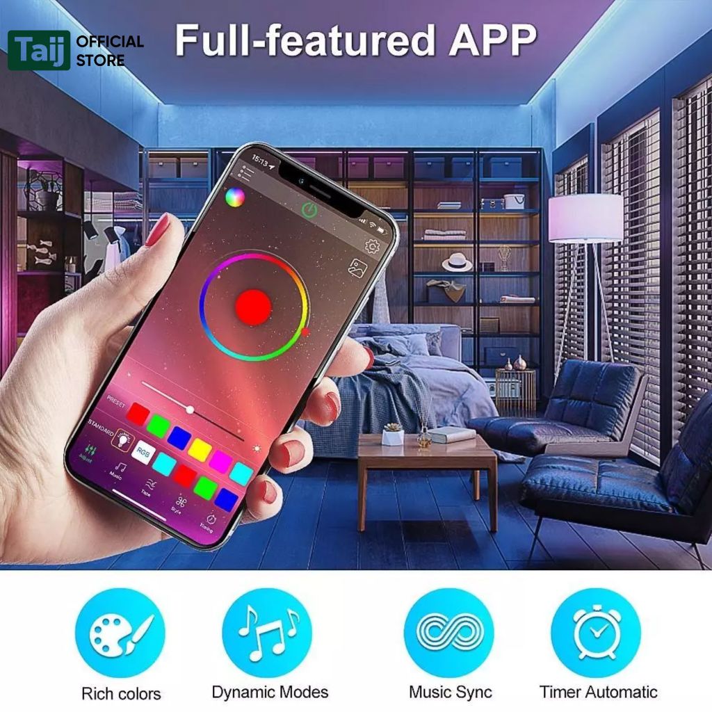 Dây LED RGB 16 Triệu Màu, Kết Nối USB 5V, Siêu Sáng, Dễ Lắp Đặt Bộ điều khiển thủ công, Dải đèn 3535