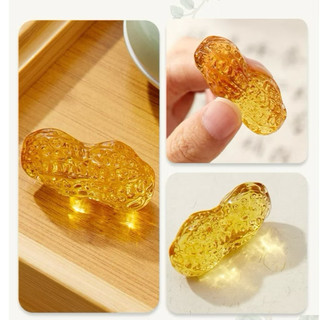 Combo 3 gác bút hạt đậu thuỷ tinh pha lê màu vàng,vật trang trí viết thư pháp