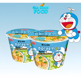 Mì Ly mini Doraemon vị Hải sản chua ngọt/ Hàu sữa Phô mai - 48g