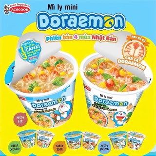 Mì Ly mini Doraemon vị Hải sản chua ngọt/ Hàu sữa Phô mai - 48g