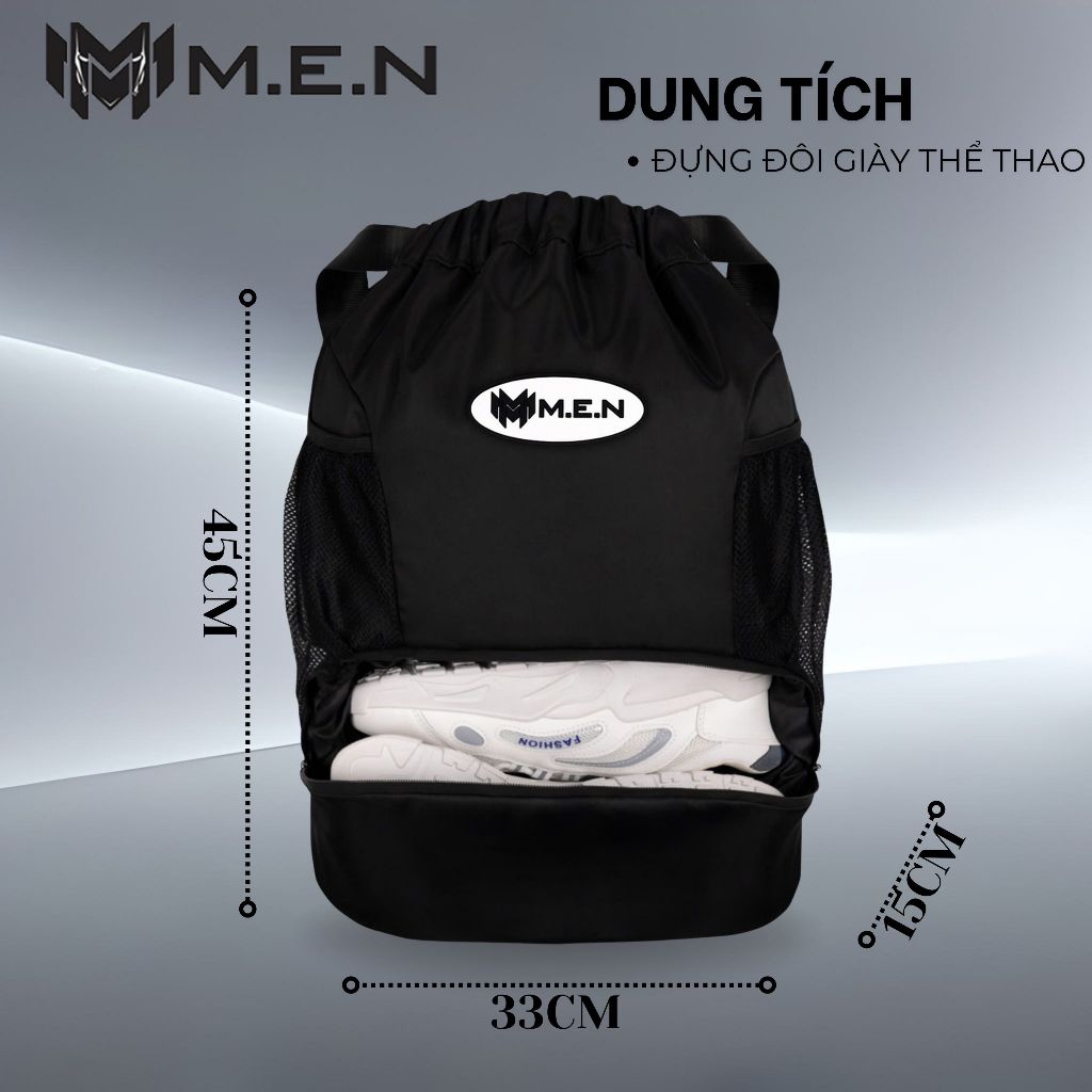 Balo B5 Sport dây rút có ngăn giày 2 màu M.E.N kiểu dáng gọn nhẹ dễ thương [NEW VIP]