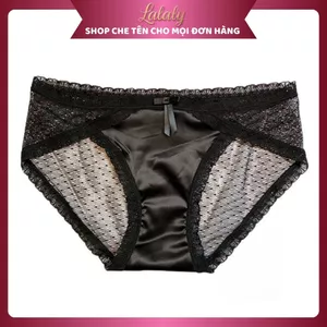 Quần lót lụa mix ren mềm mịn quyến rũ Lalaly L33, quần lót nữ sexy mỏng tôn dáng cho nàng