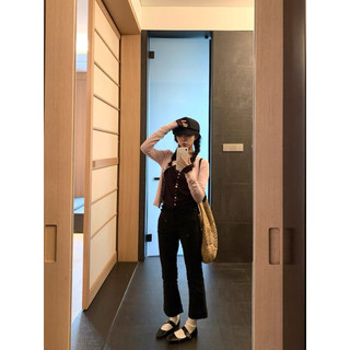 Le rouge | bubble pant Quần ống loe viền nhún co dãn