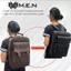 Balo da văn phòng size lớn M.E.N Dafical 2 pát dọc kháng nước ED78 [Sẵn kho]
