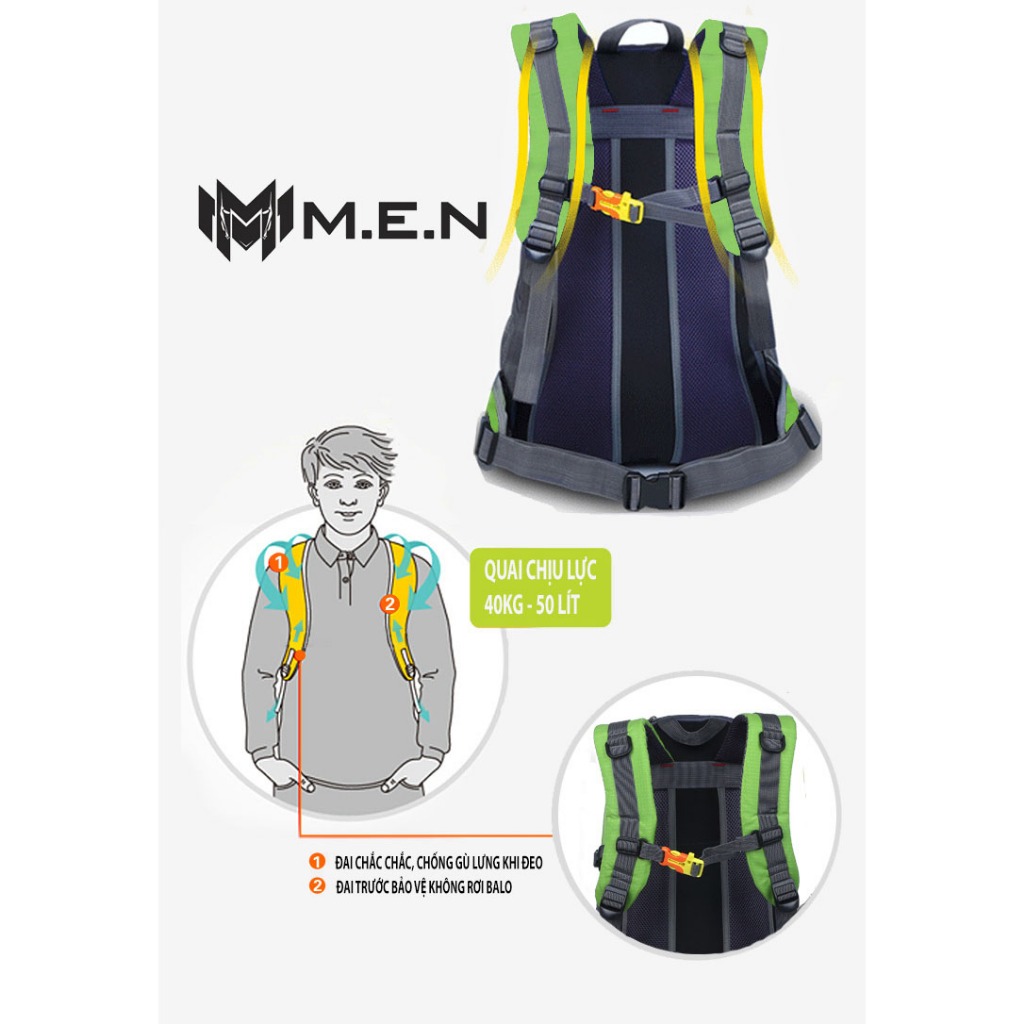 Ba lô hiện đại Bumnos M.E.N đi phượt [MẪU MỚI]