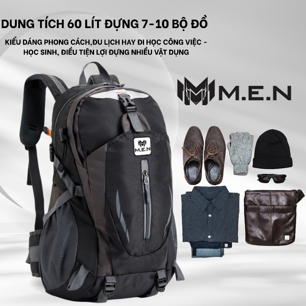 Balo du lịch cỡ đại 60L thời trang pl79 M.E.N BUMNOS [SỐ LƯỢNG LỚN]