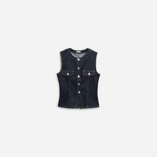 Áo Sleeveless Denim Snap, Chất Vải Jean Thoải Mái ,WKI081 SOME HOW STORE