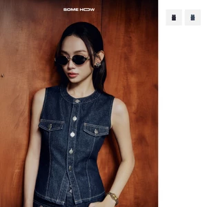 Áo Sleeveless Denim Snap, Chất Vải Jean Thoải Mái ,WKI081 SOME HOW STORE