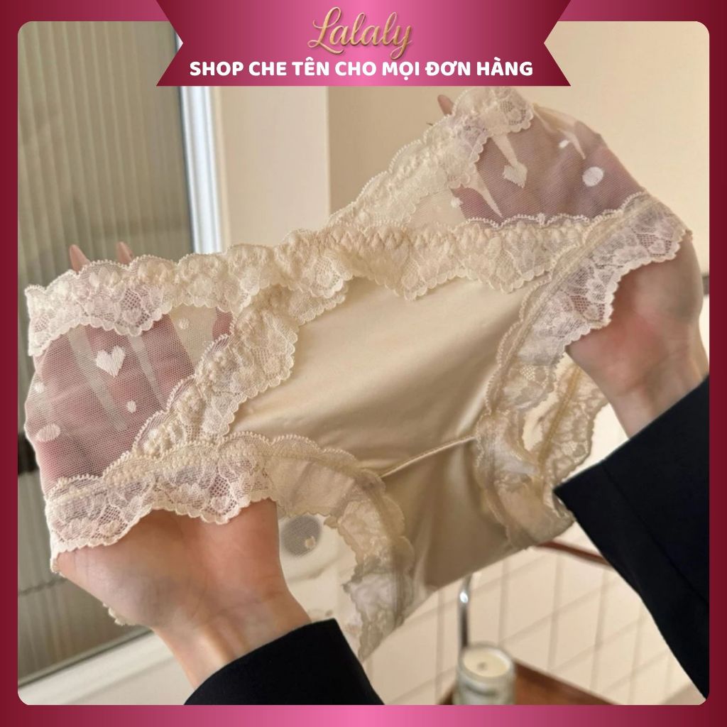 Quần lót ren mềm mịn Lalaly L27, quần lót nữ mix ren lụa cao cấp mang lại sự quyến rũ thanh lịch