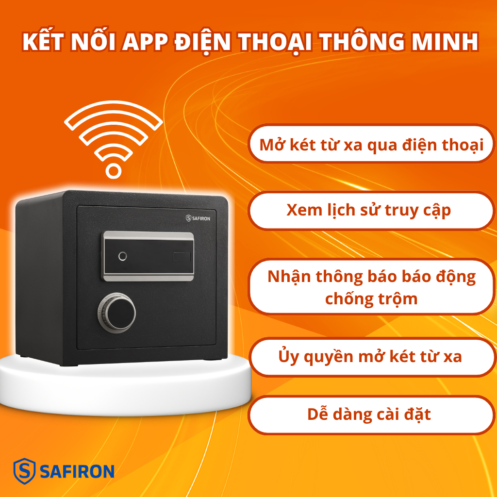 [BH 6 NĂM] Két Mini Thông Minh Safiron 35LS Kết Nối APP Điện Thoại