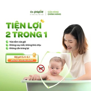 Sữa tắm thảo dược cho bé, nước tắm thảo dược dr.papiegiúpgiảmmẩnmgứa,rômsảy,hỗ trợ làm sạch,mát dabé