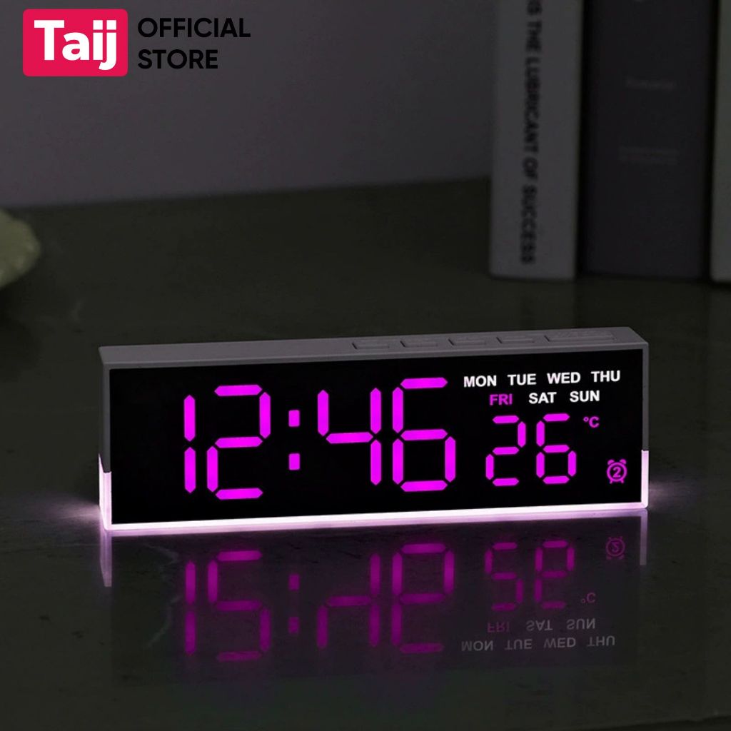 Đồng Hồ LED Có Đèn Dưới Đế Yida Time 5519, Hiển Thị Ngày Tháng Rõ Nét, Báo Thức Siêu Tiện Lợi