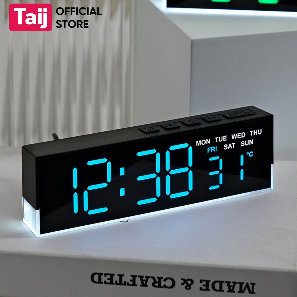 Đồng Hồ LED Có Đèn Dưới Đế Yida Time 5519, Hiển Thị Ngày Tháng Rõ Nét, Báo Thức Siêu Tiện Lợi