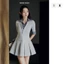 Đầm Ngắn Shirt Collar Pleat Office, Chất Vải Thun Cotton Thoải Mái ,WDN145 SOME HOW STORE