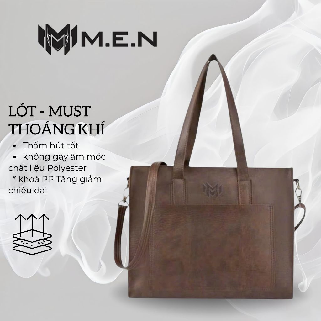 Túi Fox1 đi làm văn phòng kiểu dáng hàn quốc unisex da cao cấp chống nước M.E.N vừa laptop 16 inch [DEAL HOT-GIÁ HỜI]