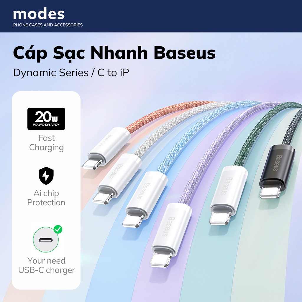 Cáp Baseus Dynamic Series PD 20W – Sạc nhanh, bền bỉ và an toàn cho ...