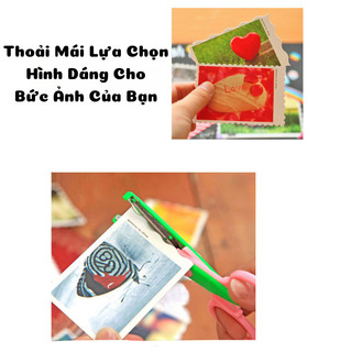 Kéo Thủ Công Lưỡi ZicZac Bằng Sắt, Đầu Tròn An Toàn Cho Người Sử Dụng- 6 Mẫu Kéo Cắt Họa Tiết Trang Trí Thiệp, Sổ, Album